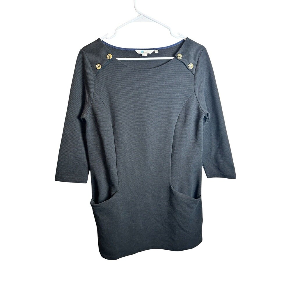 Boden Isabel Ottoman Tunic Dress Shift Black Size 10R